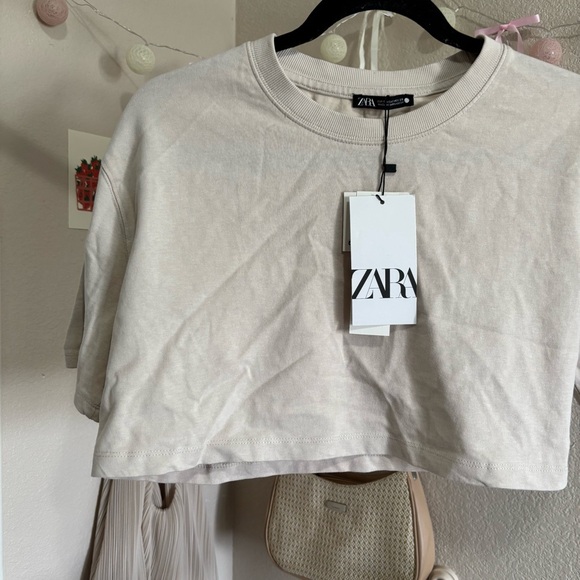 ୨୧ ･ﾟ✧ Zara Crop Shirt NWT - Picture 2 of 5